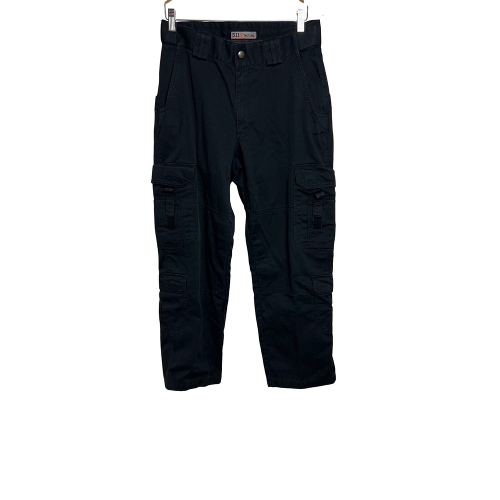 5.11 Tactical‎ Cargo Pants Mens 32x30 Black Cotton Canvas Workwear Utility D05
